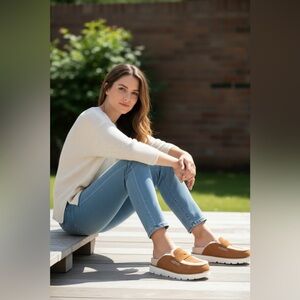 Caramel California Dream Mule Slides ☀️🤎 Cozy, Lightweight & height booster